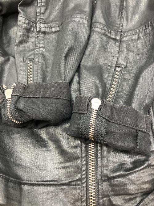 DIESEL（ディーゼル）DIESEL (ディーゼル) コーティングライダースジャケット ブラック サイズ:XSの古着・服飾アイテム