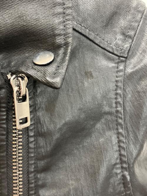 DIESEL（ディーゼル）DIESEL (ディーゼル) コーティングライダースジャケット ブラック サイズ:XSの古着・服飾アイテム
