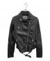 DIESEL（ディーゼル）の古着「コーティングライダースジャケット」｜ブラック