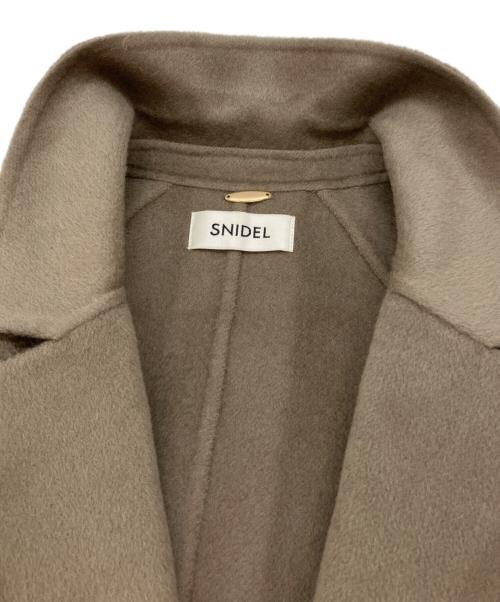 Snidel（スナイデル）Snidel (スナイデル) ウロコカシミヤコート ブラウンの古着・服飾アイテム