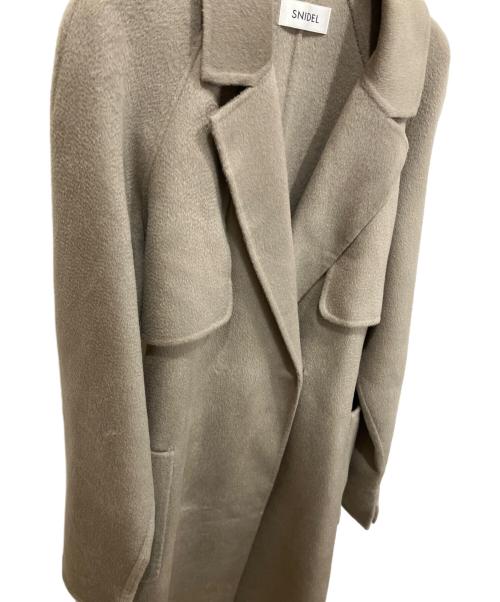 Snidel（スナイデル）Snidel (スナイデル) ウロコカシミヤコート ブラウンの古着・服飾アイテム