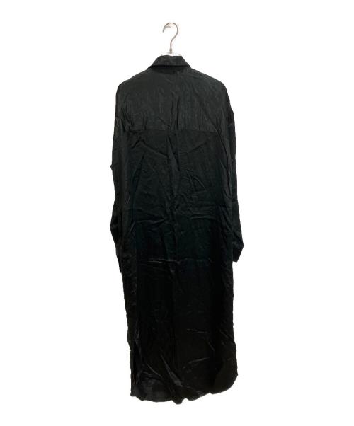 RIM.ARK（リムアーク）RIM.ARK (リムアーク) Washer satin shirt OP/ワッシャーサテンシャツワンピース ブラック サイズ:Mの古着・服飾アイテム