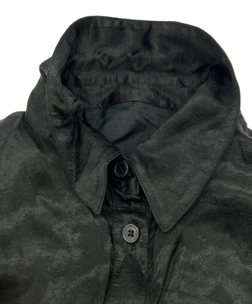 RIM.ARK（リムアーク）RIM.ARK (リムアーク) Washer satin shirt OP/ワッシャーサテンシャツワンピース ブラック サイズ:Mの古着・服飾アイテム
