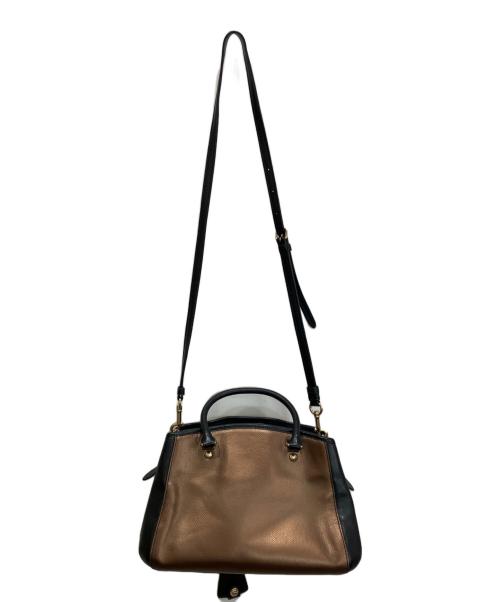 COACH（コーチ）COACH (コーチ) 2WAYバッグ ブロンズ×ブラックの古着・服飾アイテム