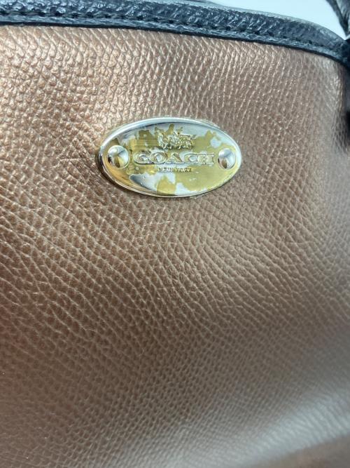 COACH（コーチ）COACH (コーチ) 2WAYバッグ ブロンズ×ブラックの古着・服飾アイテム