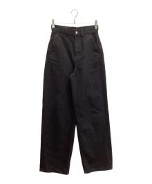Calvin Klein（カルバンクライン）の古着「TROUSER BARREL SOFT BLACK トラウザーパンツ」｜ブラック