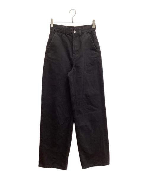 Calvin Klein（カルバンクライン）Calvin Klein (カルバンクライン) TROUSER BARREL SOFT BLACK トラウザーパンツ ブラック サイズ:24の古着・服飾アイテム