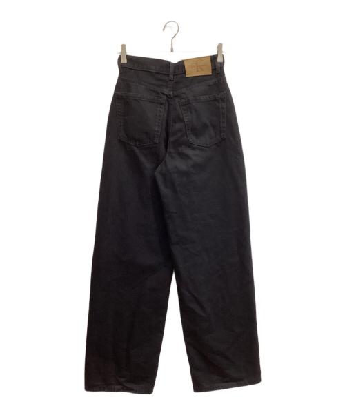 Calvin Klein（カルバンクライン）Calvin Klein (カルバンクライン) TROUSER BARREL SOFT BLACK トラウザーパンツ ブラック サイズ:24の古着・服飾アイテム