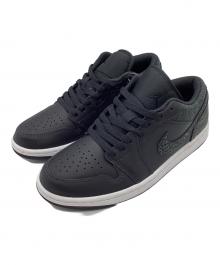 NIKE（ナイキ）の古着「Air Jordan 1 Low "Black Elephant/Safari" ローカットスニーカー」｜ブラック×グリーン