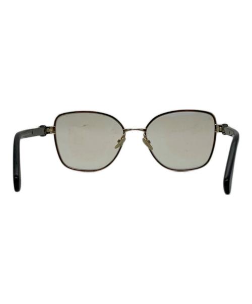 CHANEL（シャネル）CHANEL (シャネル) ココマークチェーンモチーフサングラス ゴールド×ブラック サイズ:55□17 140の古着・服飾アイテム