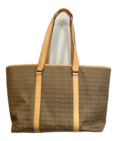 COACH（コーチ）COACH (コーチ) マイクロシグネチャートートバッグ ベージュの古着・服飾アイテム