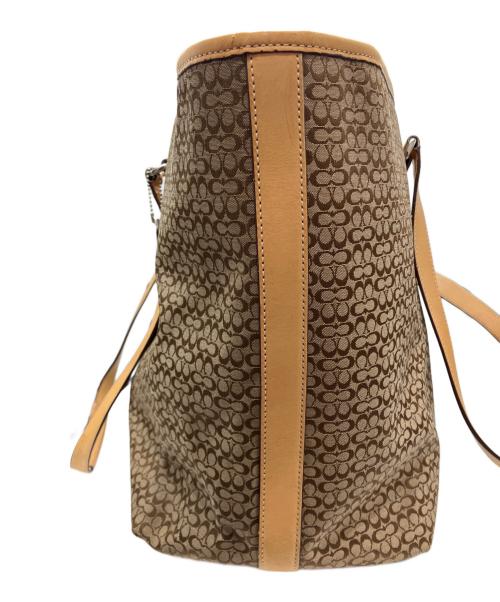 COACH（コーチ）COACH (コーチ) マイクロシグネチャートートバッグ ベージュの古着・服飾アイテム