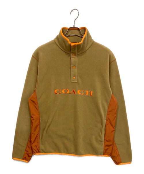 COACH（コーチ）COACH (コーチ) フリースプルオーバー ブラウン サイズ:Lの古着・服飾アイテム