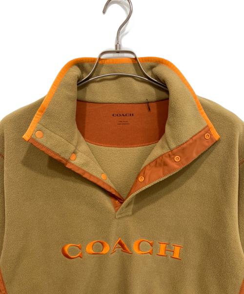 COACH（コーチ）COACH (コーチ) フリースプルオーバー ブラウン サイズ:Lの古着・服飾アイテム