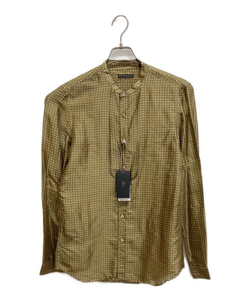 BURBERRY（バーバリー）BURBERRY (バーバリー) 総柄シルクシャツ ベージュ サイズ:38 未使用品の古着・服飾アイテム