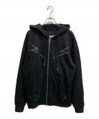 SUPPLIERサプライヤー）の古着「Lightning Rhinestone Zip Hoodie/ジップパーカー」｜ブラック