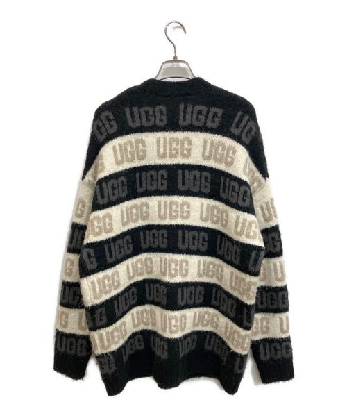UGG（アグ）UGG (アグ) Graphic Logo Cardigan/グラフィック ロゴ カーディガン ホワイト×ブラック サイズ:Sの古着・服飾アイテム