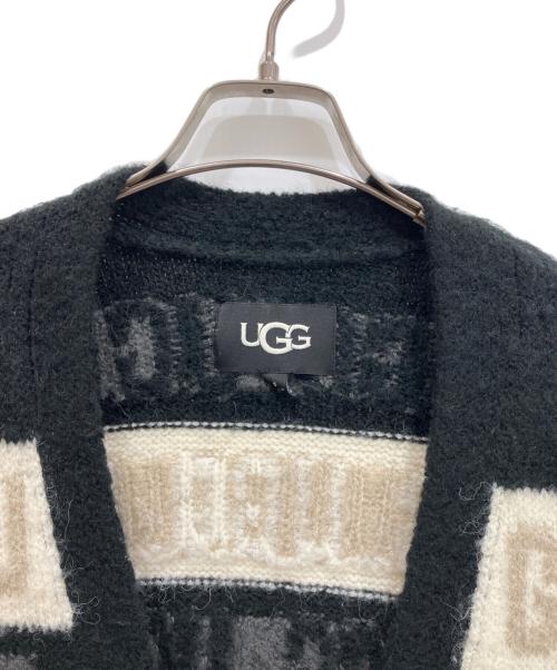 UGG（アグ）UGG (アグ) Graphic Logo Cardigan/グラフィック ロゴ カーディガン ホワイト×ブラック サイズ:Sの古着・服飾アイテム