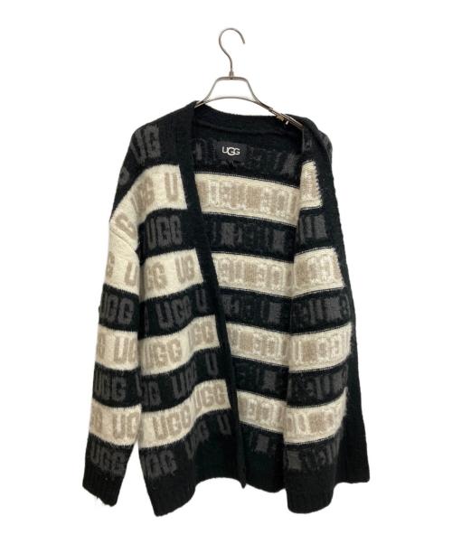 UGG（アグ）UGG (アグ) Graphic Logo Cardigan/グラフィック ロゴ カーディガン ホワイト×ブラック サイズ:Sの古着・服飾アイテム