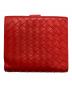 BOTTEGA VENETA (ボッテガベネタ) イントレチャート2つ折り財布 レッド：12000円