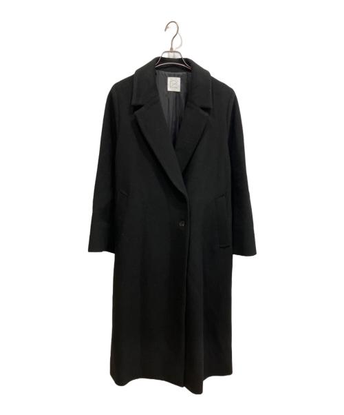 crewre（クルーレ）crewre (クルーレ) ジャスタブルウールロングコート ブラック サイズ:2の古着・服飾アイテム