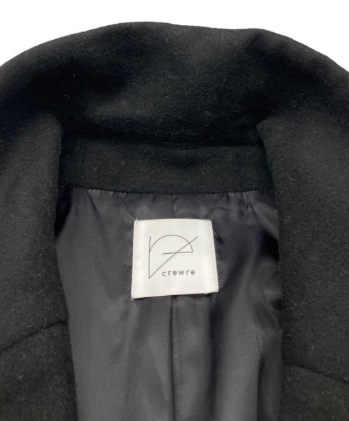 crewre（クルーレ）crewre (クルーレ) ジャスタブルウールロングコート ブラック サイズ:2の古着・服飾アイテム