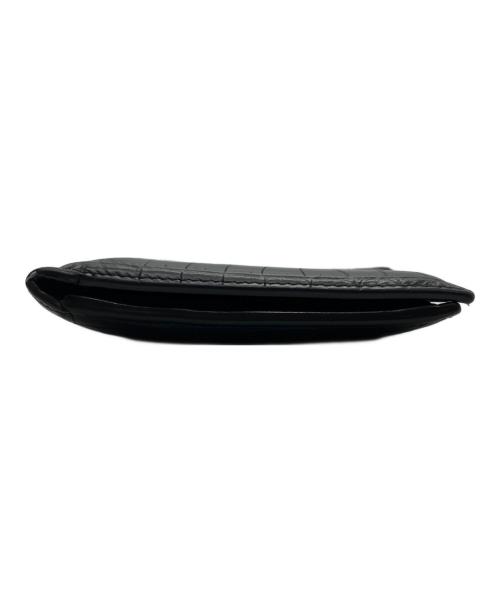 Saint Laurent Paris（サンローランパリ）Saint Laurent Paris (サンローランパリ) イーストウエスト ウォレット クロコダイルエンボス ２つ折り財布 ブラックの古着・服飾アイテム