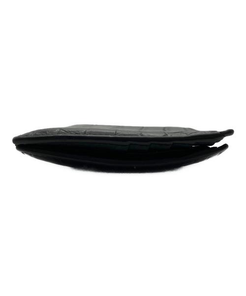 Saint Laurent Paris（サンローランパリ）Saint Laurent Paris (サンローランパリ) イーストウエスト ウォレット クロコダイルエンボス ２つ折り財布 ブラックの古着・服飾アイテム