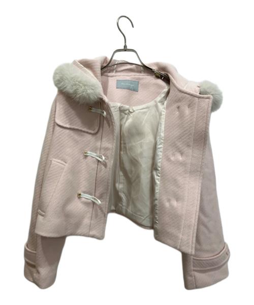 JILL BY JILLSTUART（ジル バイ ジルスチュアート）JILL BY JILLSTUART (ジル バイ ジルスチュアート) フェイクファー付ショートダッフルコート ピンク サイズ:Mの古着・服飾アイテム