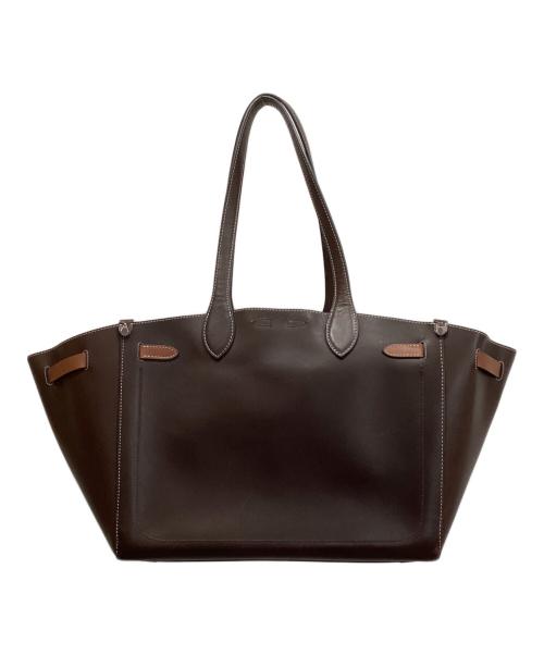 ANYA HINDMARCH（アニヤ・ハインドマーチ）ANYA HINDMARCH (アニヤ・ハインドマーチ) Return to Nature レザートートバッグ ブラウンの古着・服飾アイテム