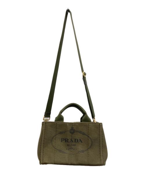 PRADA（プラダ）PRADA (プラダ) カナパ2WAYバッグ グリーンの古着・服飾アイテム
