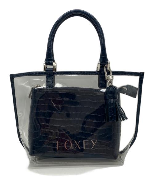 FOXEY（フォクシー）FOXEY (フォクシー) PVCクリアバッグ ネイビーの古着・服飾アイテム