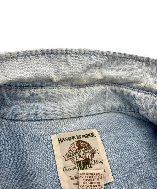 BANANA REPUBLIC（バナナリパブリック）BANANA REPUBLIC (バナナリパブリック) 90sダンガリーシャツ ブルー サイズ:Lの古着・服飾アイテム