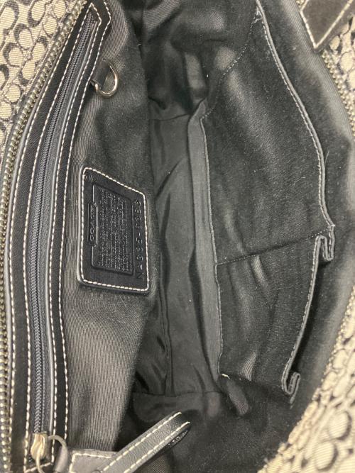 COACH（コーチ）COACH (コーチ) マイクロシグネチャートートバッグ ブラックの古着・服飾アイテム