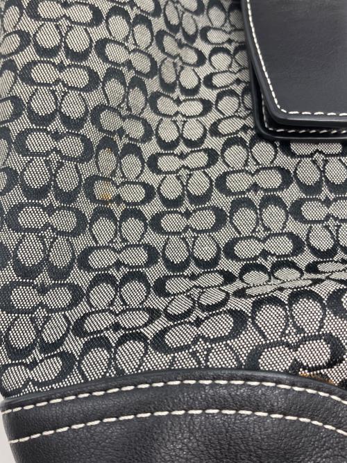 COACH（コーチ）COACH (コーチ) マイクロシグネチャートートバッグ ブラックの古着・服飾アイテム
