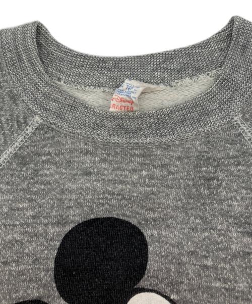 DISNEY（ディズニー）Disney (ディズニー) 70Sミッキープリントスウェット グレー サイズ:Mの古着・服飾アイテム