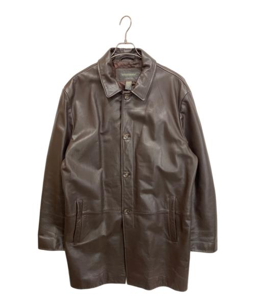 BANANA REPUBLIC（バナナリパブリック）BANANA REPUBLIC (バナナリパブリック) レザーカーコート ブラウン サイズ:XLの古着・服飾アイテム