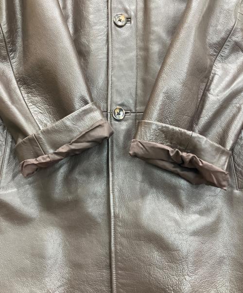 BANANA REPUBLIC（バナナリパブリック）BANANA REPUBLIC (バナナリパブリック) レザーカーコート ブラウン サイズ:XLの古着・服飾アイテム