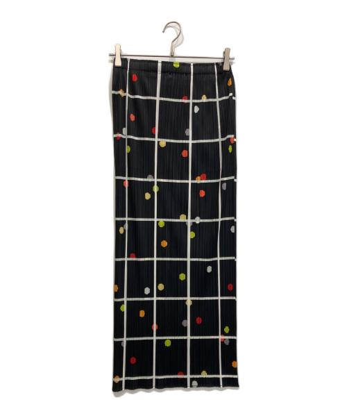 PLEATS PLEASE（プリーツプリーズ）PLEATS PLEASE (プリーツプリーズ) CROSSING DOTS プリーツロングスカート ブラック サイズ:5の古着・服飾アイテム
