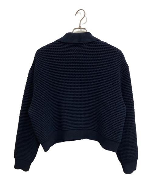 COACH（コーチ）COACH (コーチ) Zip Front Cardigan カーディガン ネイビー サイズ:Mの古着・服飾アイテム
