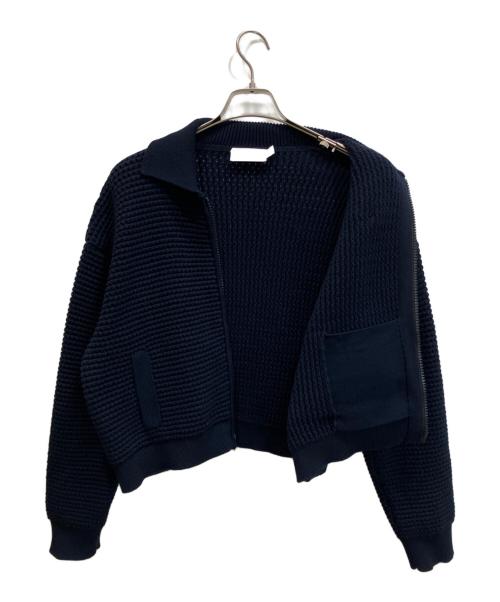COACH（コーチ）COACH (コーチ) Zip Front Cardigan カーディガン ネイビー サイズ:Mの古着・服飾アイテム