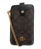 COACHコーチ）の古着「シグネチャー スマホポーチ」｜ブラウン