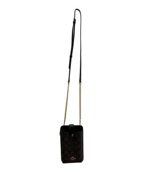 COACH（コーチ）COACH (コーチ) シグネチャー スマホポーチ ブラウンの古着・服飾アイテム