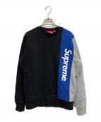 SUPREMEシュプリーム）の古着「16SS Panelled crewneck/スウェット」｜グレー×ネイビー