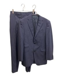 BURBERRY BLACK LABEL（バーバリーブラックレーベル）の古着「ウール ストライプセットアップスーツ」｜ネイビー