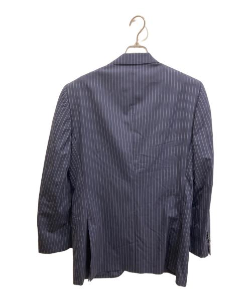 BURBERRY BLACK LABEL（バーバリーブラックレーベル）BURBERRY BLACK LABEL (バーバリーブラックレーベル) ウール ストライプセットアップスーツ ネイビー サイズ:42の古着・服飾アイテム