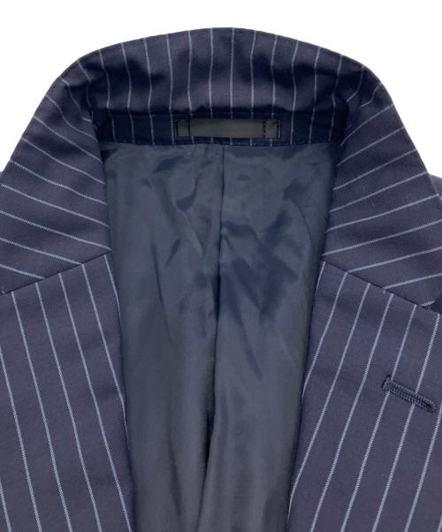 BURBERRY BLACK LABEL（バーバリーブラックレーベル）BURBERRY BLACK LABEL (バーバリーブラックレーベル) ウール ストライプセットアップスーツ ネイビー サイズ:42の古着・服飾アイテム