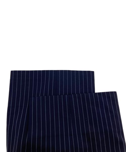 BURBERRY BLACK LABEL（バーバリーブラックレーベル）BURBERRY BLACK LABEL (バーバリーブラックレーベル) ウール ストライプセットアップスーツ ネイビー サイズ:42の古着・服飾アイテム