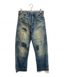 RRL（ダブルアールエル）の古着「SAIL CLOTH リペアダメージ加工ペインター デニムパンツ」｜インディゴ