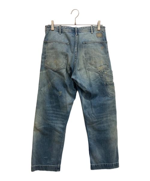 RRL（ダブルアールエル）RRL (ダブルアールエル) SAIL CLOTH リペアダメージ加工ペインター デニムパンツ インディゴ サイズ:30の古着・服飾アイテム